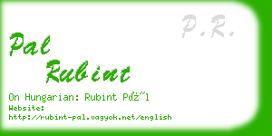 pal rubint business card